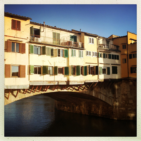 Le fameux Ponte Vecchio, joyau de la cité